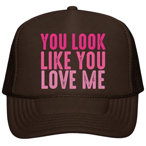 Image of You Look Like You Love Me Trucker Hat Country Song Lyrics Adult Classic 5 Panel Mesh Snapback