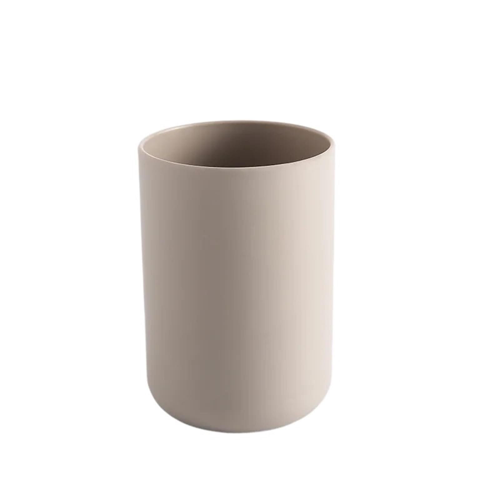 4Pcs Bathroom Plastic Tumblers Mouthwash Cup Water Mug Home Travel Solid Color Toothbrush Holder Drinkware For Travel And Camping(Beige)
