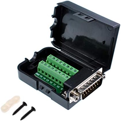 Oiyagai DB15 Male 15Pin Connector Adaptor with Nut Terminal Breakout Board Free Welding