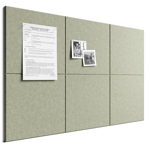Bumusty 36" x 24" Large Cork Board Alternative, Sage