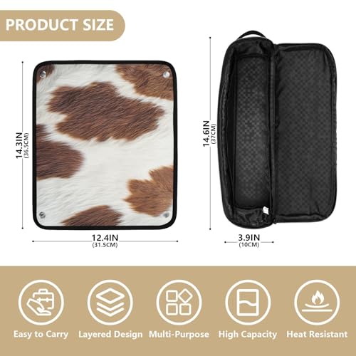 Bolsa Organizadora de Herramientas para Cabello con Estampado de Vaca miniatura 4
