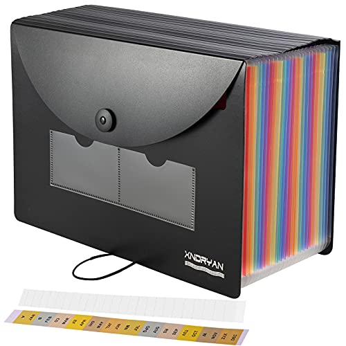 Pochette en plastique dossiers, Xndryan Lot de 30 dossiers de fichiers de documents A4 Lettre Taille lumineux transparente avec poche de carte de visite et stylo Douille Cover