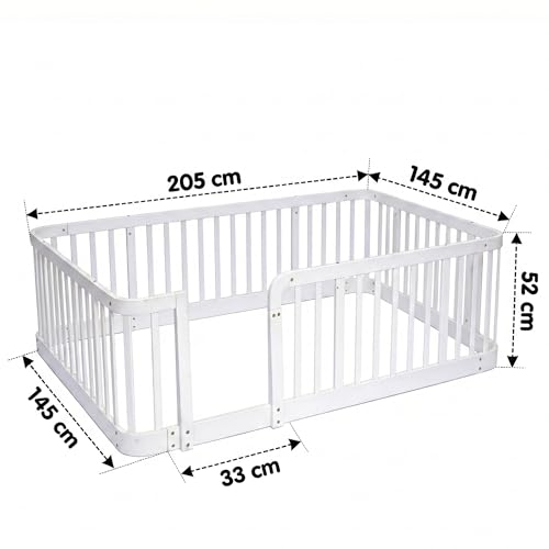 Parc pour bébé avec barres sécurisées de 7 cm et bords arrondis GOWE - 8