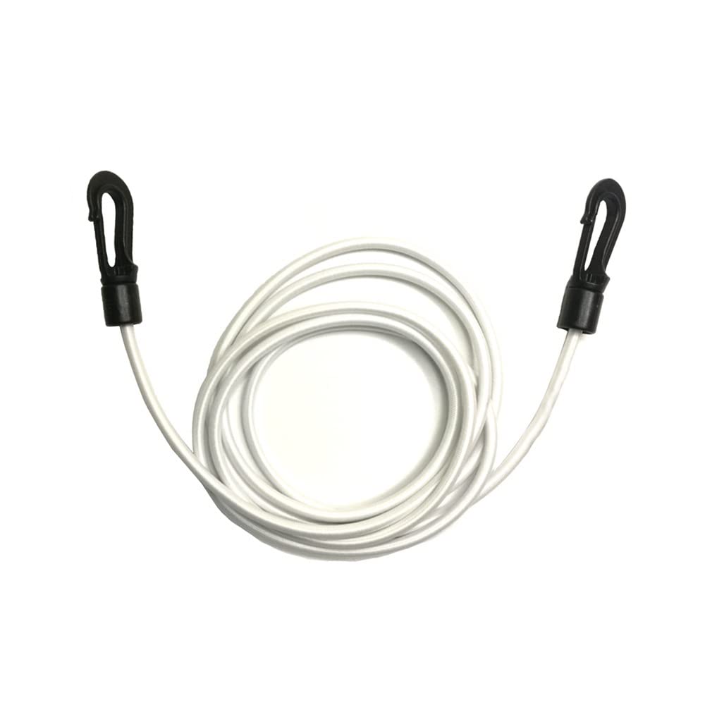 Smycz do wiosła kajakowego, Kajak Wiosło Bungee Shock Cord Hak Lina mocująca Wędka Smycz Wiosło Uchwyt na deskę surfingową Smycz Wiosło Kajak Lina Wiosło Kajak(Black)