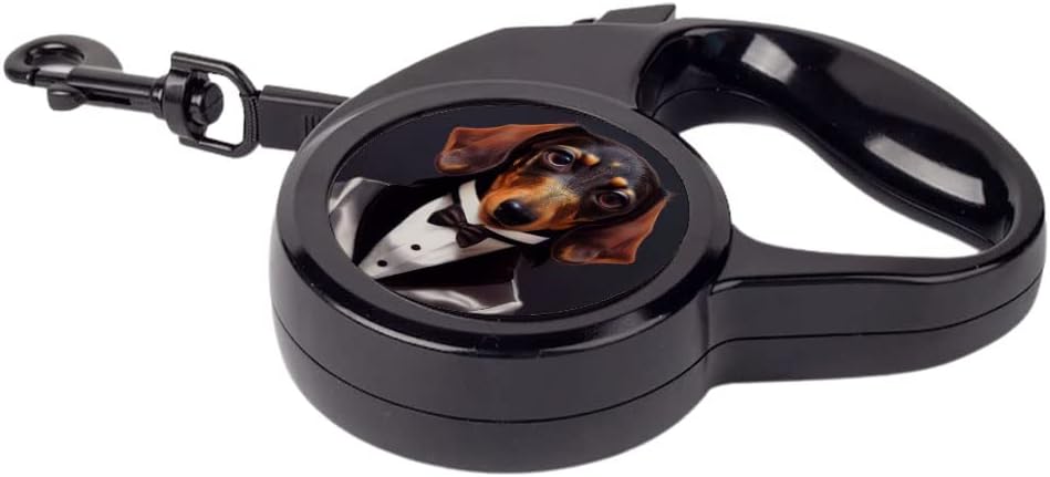Cute Dog Art Retractable Pet Leash - Animal Leash - Animal Print Dog Leash - 118 inches
