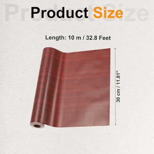 Image of PATIKIL Wood Grain Tape 12 inch x 32 ft, Self-Adhesive Wood Texture Repair Tape Realistic Wooden Effect Patch for Furniture Cabinets Floor Walls, Walnut