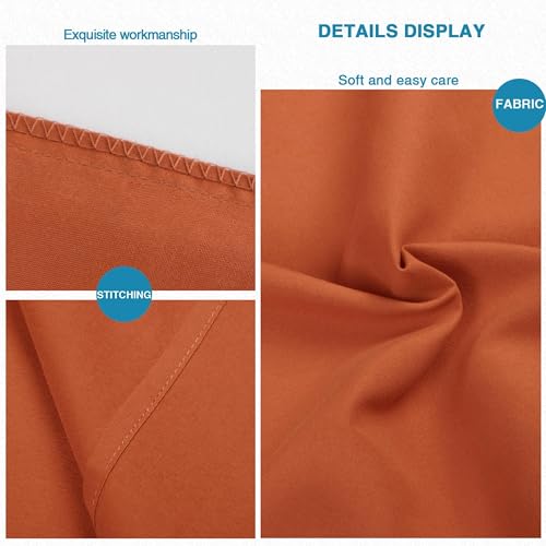 FLXXIE Microfiber Pillow Cases Standard Size, Soft Pillowcases with Envelope Closure, Wrinkle, Stain Resistant Pillow Covers, 20x26, Burnt Orange