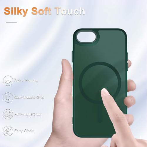 Image of for iPhone SE Case 2022(3rd) /2020(2nd), iPhone 8 /7 Case, Dark Green