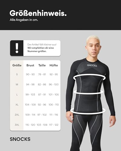 Snocks Thermounterwäsche Herren - Atmungsaktives und warmes Material, Perfekte Passform, Ideal für Verschiedene Sportarten - Skiunterwäsche, Funktionsunterwäsche - Gr. L - Farbe Olivine 3