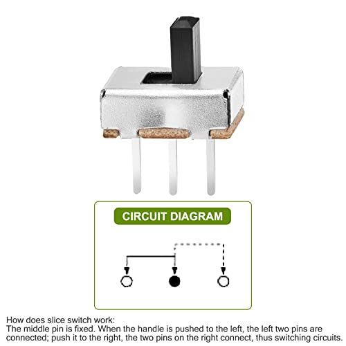 Image of Chanzon SPDT Mini Micro Slide Switch 1p2t 2 Position 20pcs 4mm Toggle Vertical Slide Switch Panel Mount Small High Knob Vertical for PCB Arduino Breadboard Electronic Board Dip Miniature SlideSwitch