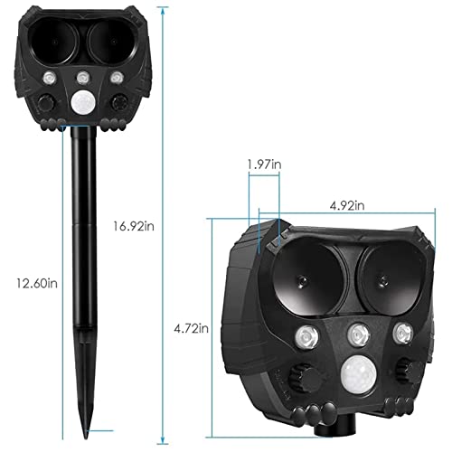 Ultrasone Animal Repeller Solar Oplaadbare Afschrikmiddel Met PIR Motion Sensor Scarer, Voor Tuin Pest Kat Hond Eekhoorn… - Image 7
