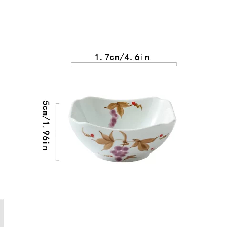 HIHELO Miski do sałatek do kuchni deser śniadanie płatki ręcznie malowane ceramiczne jajko na parze mała miska 11 cm miska na ryż jogurt sałatka owoce miska na zupę (kolor: B2 szt.)