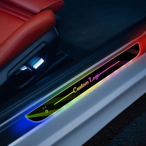 YoLLiEE Custom Door Sills for Car Magnetic with Logo Text