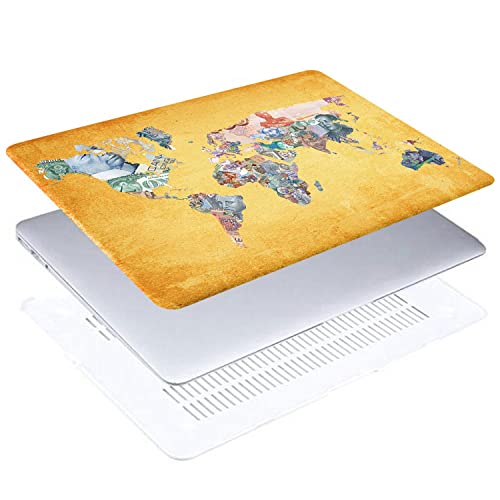 Carcasa MacBook Pro 16 A2991 A2485 con mapa del mundo y protector teclado 4
