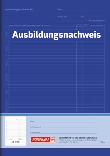 Brunnen 104257001 Ausbildungsnachweisheft A4 28 grün