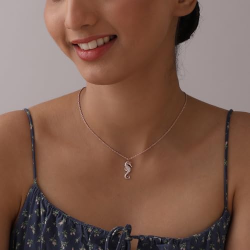 Image of TRUESILVER ACPL 925 Sterling Silver Pendant Necklace for Women | Elegant Charm Necklace | Contemporary Statement Jewelry | Birthday Anniversary Gift