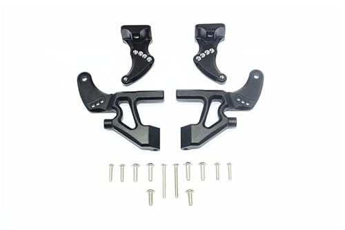 Gpm Traxs E-Revo 2.0 86086-4 Aluminum Alloy Rear Porous Position Adjustable Angle Rear Wing Frame - (Color: Black) #TOP1