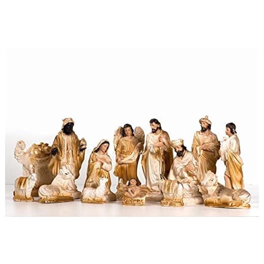 presépio de natal / 20 cm de altura / 15 peças