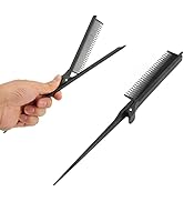 Rat Tail Teasing Clip Comb, Peigne à clip de mise en évidence, outil de coiffure pour les cheveux...