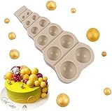 JUST N1 DIY 3D Pearl Fondant Mold Chocolate Fondant Mold Cake Decorating Sugar Mold Semi Sphere Silicone Mold Dome Mousse Accessories Bakeware Tool（5.98×2.76×0.79 in）