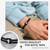 UNGENT THEM First Communion Gifts for Boys Catholic 1st Holy Communion Decorations Christian Cross Bracelet
