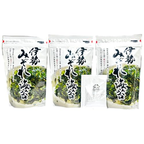 【味のLDK】 国産 伊勢みぞれ海苔 25g ×3袋セット バラ海苔 チャック付き袋 サクサク ほんのり甘く 香ばしいごま油 (おまけ付き 中華スープ)