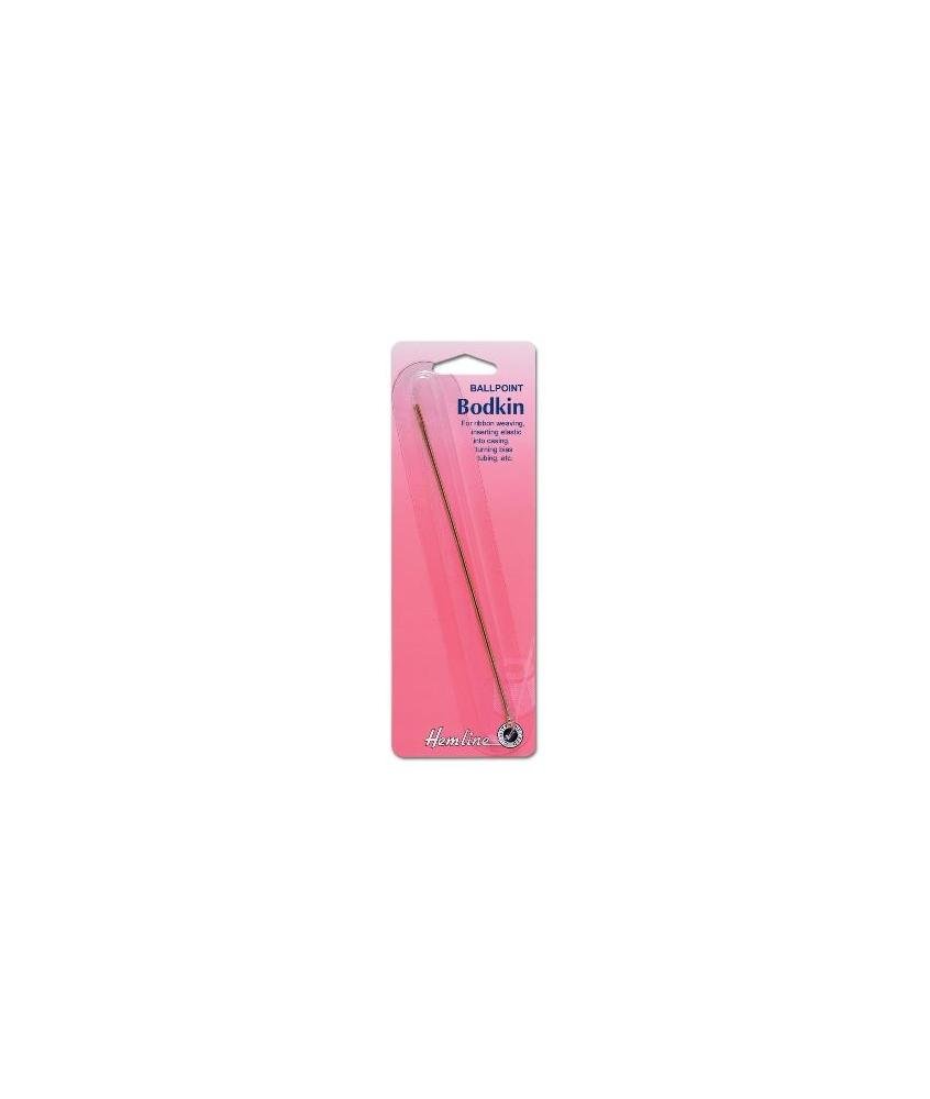 Hemline H249.L Long Ball Point Bodkin 15cm Ribbon Weaving, Turning Bias Tubing