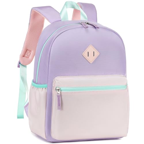 abshoo Kindergarten Backpack for Girls Preschool Backpacks School Bookbag for Kids 4-8(Pink and Purple)