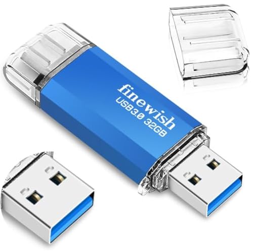 Tipo C Memoria USB 32GB, Pendrive USB C 2 en 1 USB 3.0 32GB con hasta 40 MB/s de Velocidad de...