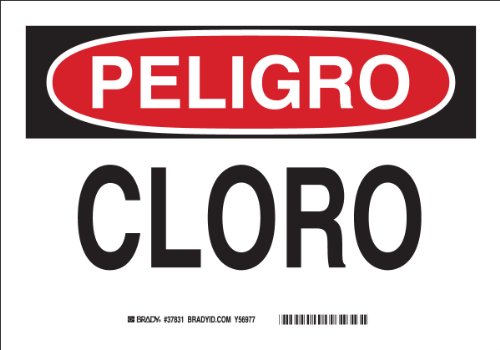 Panneau Cloro Brady Peligro en plastique pour sécuriser le stockage de produits