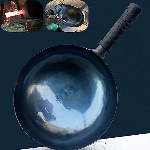 Wok de acero inoxidable sin recubrimiento 28cm miniatura 3