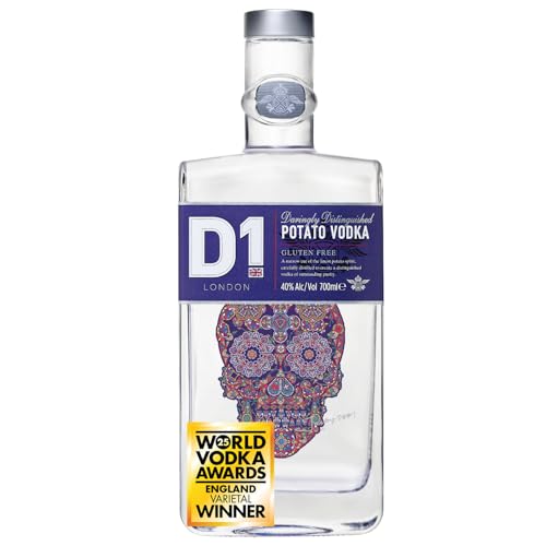 D1 London Spirits Vodka 70cl 40% ABV – World Awards 2025 Gold Winner – Bester Britischer Varietät – Sanfter, Cremiger Premium Vodka – Perfektes Wodka Geschenk für Männer & Frauen