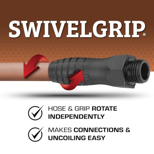 Image of Flexzilla Colors SwivelGrip Garden Hose 5 /8 in. x 5 ft., Lightweight All-Weather Water Hose, Durable and Flexible, Leak-Free Connections, Red Clay