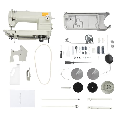 Máquina de coser | Máquina de bordado | Máquina de coser industrial para tejidos de grosor medio | 3000 puntadas/min | Gancho giratorio de doble hilo | Bajo nivel de ruido | Ideal para cuero, lona y Máquina de coser | Máquina de bordado | Máquina de coser industrial para tejidos de grosor medio | 3000 puntadas/min | Gancho giratorio de doble hilo | Bajo nivel de ruido | Ideal para cuero, lona y
