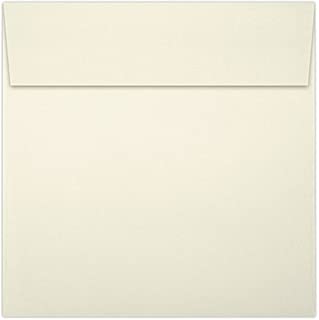 LUX Paper Square Invitation Envelopes for 6 1/4 x 6 1/4 Cards in 70 lb. Natural, Printable Envelopes for Invitations, with Peel & Press Seal, 50 Pack, Envelope Size 6 1/2 x 6 1/2 (Off-White) - coolthings.us