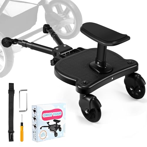 Planche Poussette Universelle, Skate Poussette Universelle, Portable Marche Pied Poussettes, Kiddy Boards avec Sangle de Suspension, Planches à Roulettes pour...