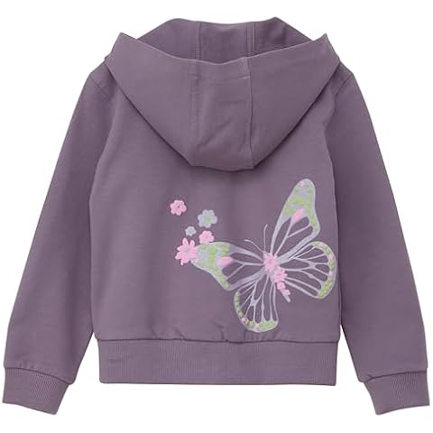 s.Oliver Junior Girl's Sweat Jacket with Butterflies Cover