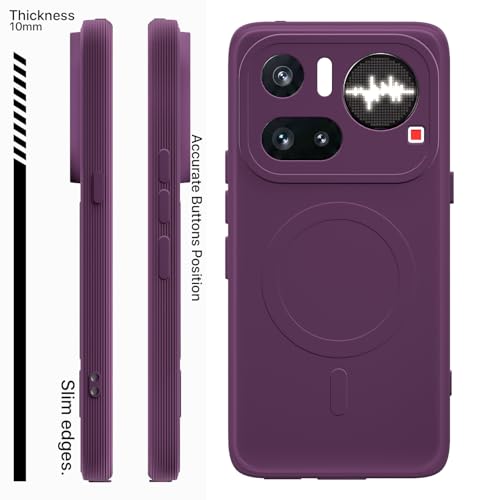 Image of Pikkme Back Cover for Nothing Phone 4a Pro 5G Soft Matte Silicone Mag-Safe Design (Mag-Safe Not Support) Camera Protection | Slim Fit Bumper Cover (Purple)