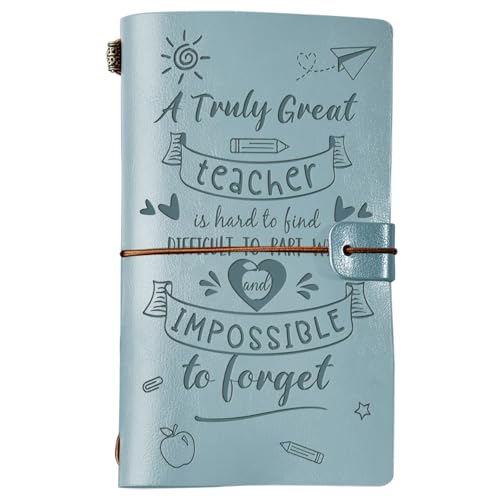 PRSTENLY Teacher Gifts Leather Journal, Teacher Appreciation Gifts