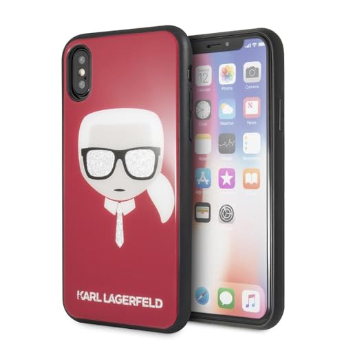 Coque de la série emblématique de Karl 's Head pour iPhone X/XS, Rouge