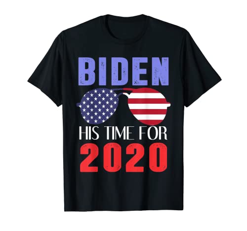 Funny Joe Biden His Time For 2020 Tee Election Lema Regalo Camiseta