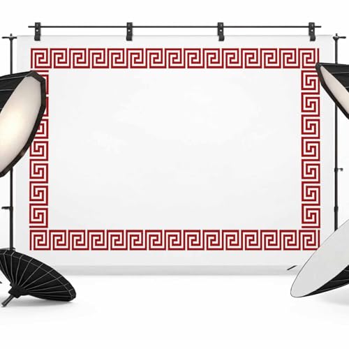 Greece Abstract Inspired Key Pattern Photography Backdrop for Portrait Photo,Photoshoot