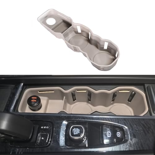 Image of Silicone Material Cup Holder Coaster for Volvo 2026 XC60 Center Console Gear Shift Protector, Automotive Accessories (2026 XC60 Cup Coaster-Cardamom)