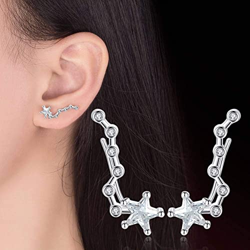 Pendientes de botón estrella de cristal joyería de mujer para uso diario informal 3