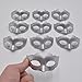 Yiseng 10pcs Set Simple Supper Small Mini Masks Venetian Masquerade Party Decoration Novelty Kid Gifts (simple silver)