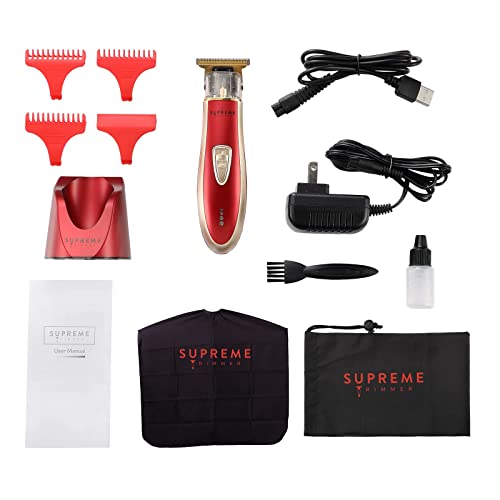 Hair Trimmer By Supreme Trimmer St5220 Beard Trimmer For Men, Professional Barber Liner Cordless Hair Clipper – Red T-Shaper Li #TOP1