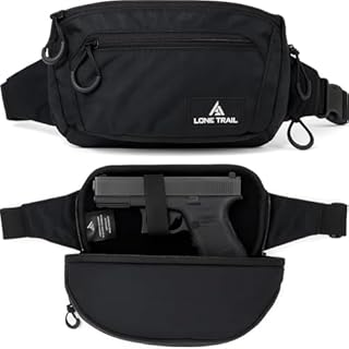 Lone Trail Large Concealed Carry Fanny Pack for Men | Adjustable ccw fanny pack for Men for Hiking and Travel - Tactical Waist Packs w/Fully Adjustable Strap