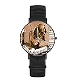 Reloj minimalista negro ultrafino, minimalista, diseño clásico de correa de nailon, adecuado para todos los hombres o mujeres.