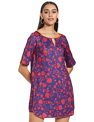 Image of RIVER Women's 97% Polyester, 3% Lycra RS2NJDR325B Above The Knee Casual Dress