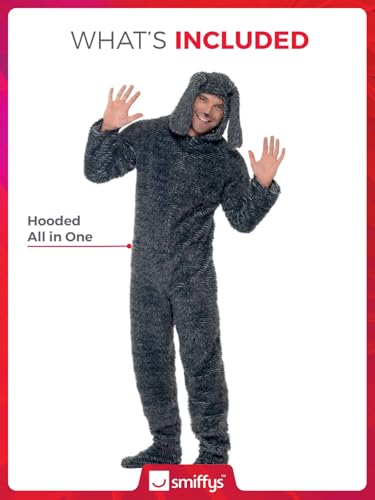 Smiffys Fluffy Dog Costume, Grey Halloween und Karneval